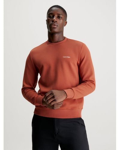 Calvin Klein Sweat-shirt en coton - Rouge
