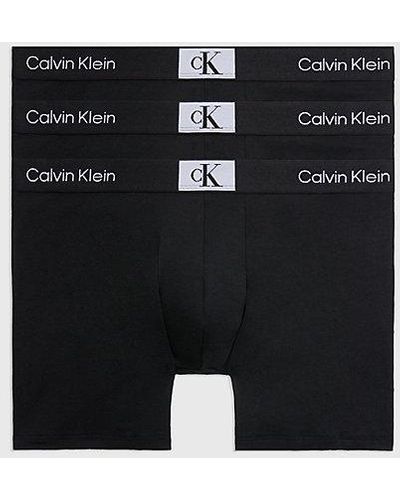 Calvin Klein 3-pack Boxers Lang - Ck96 - Zwart