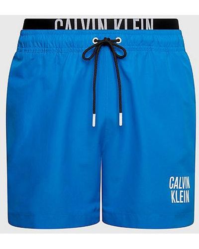 Calvin Klein Bañador corto con cinturilla doble - Intense Power - Azul