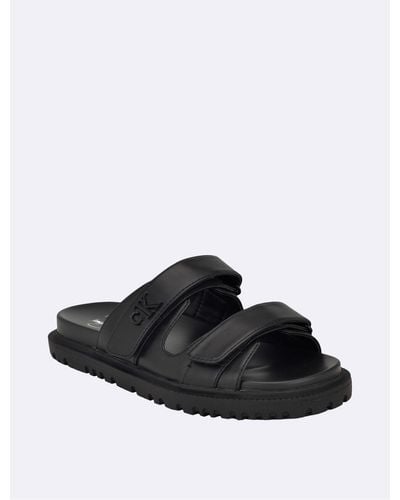 Calvin Klein Donnie Double Strap Sandal - Black