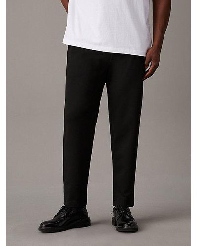 Calvin Klein Grote Maat Comfortabele Gebreide Broek - Zwart