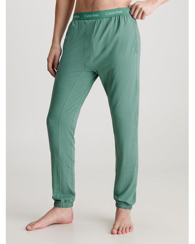 Calvin Klein Pyjama Trousers - Cotton Stretch - Green