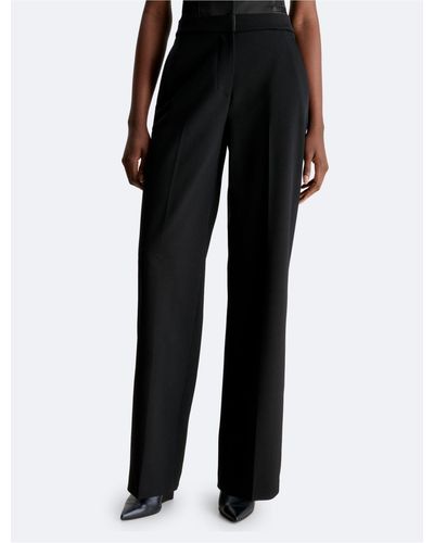 Calvin Klein Tux Satin Pants - Black