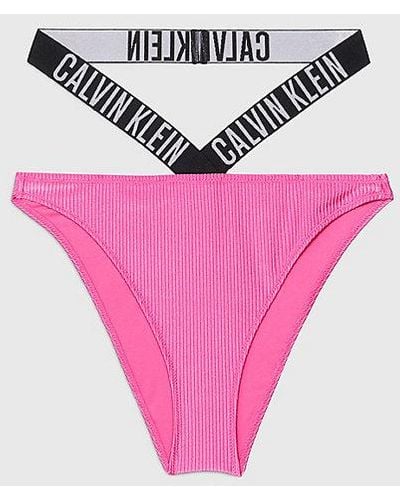 Calvin Klein Bikinibroekje Met Hoge Beenuitsnijding - Intense Power - Roze