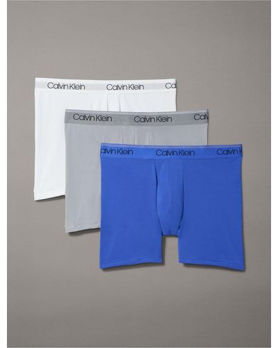 Calvin Klein Micro Stretch 3-pack Boxer Brief - Blue