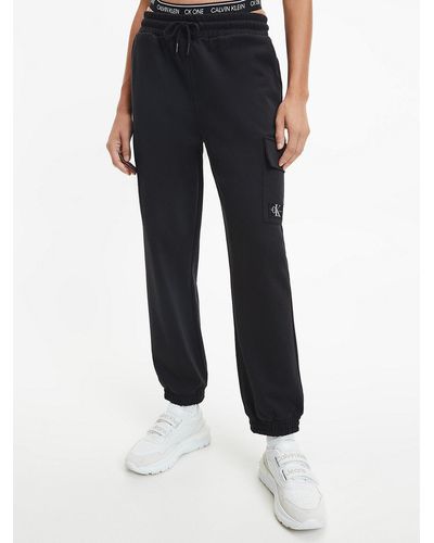 Calvin Klein Pantalon de jogging cargo en coton recyclé - Noir
