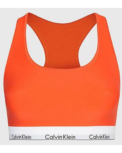 Calvin Klein Grote Maat Bralette - Modern Cotton - Oranje