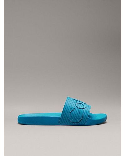 Calvin Klein Chanclas con logo - Azul