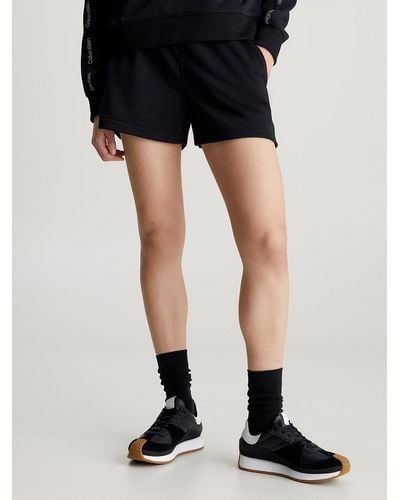 Calvin Klein Short de sport en tissu éponge - Noir