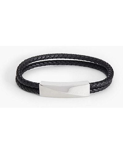 Calvin Klein Pulsera - Braided Bracelet - Negro
