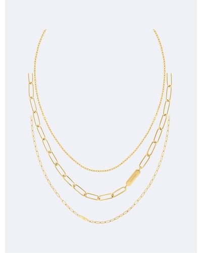 Calvin Klein Chain Necklace Giftset - White