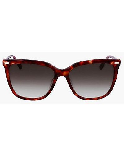 Calvin Klein Gafas de sol rectangulares CK22532S - Marrón