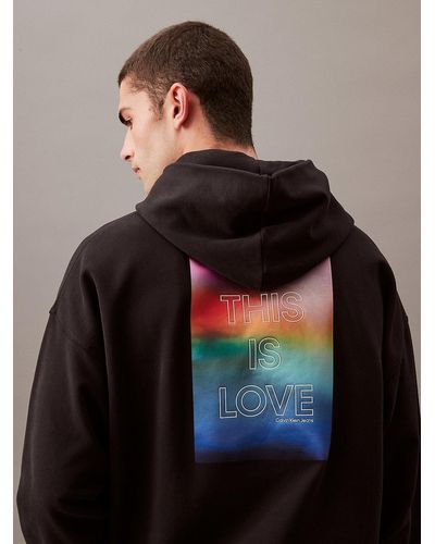 Calvin Klein Unisex Back Logo Hoodie - Pride - Multicolour