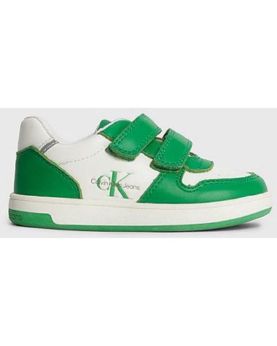 Calvin Klein Zapatillas con velcro para niños y bebés - Verde