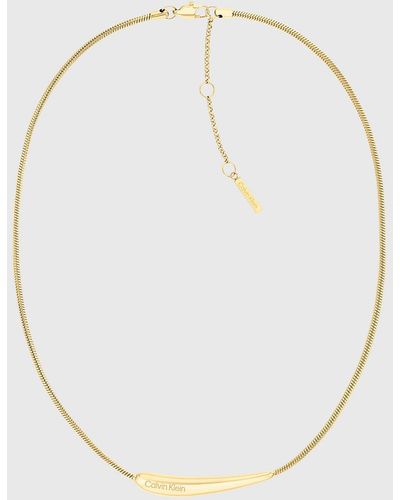 Calvin Klein Necklace - Elongated Drops - White