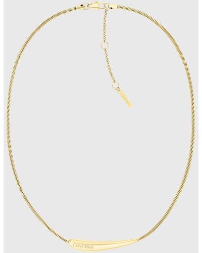 Calvin Klein Necklace - Elongated Drops - White