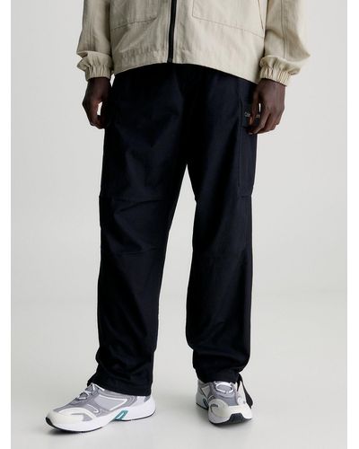 Calvin Klein Pantalon cargo en coton indéchirable - Noir