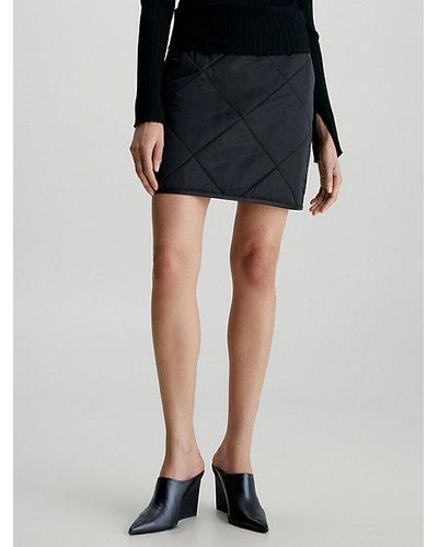 Calvin Klein Minifalda acolchada - Negro