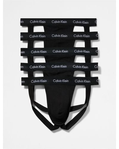 Calvin Klein Cotton Stretch 5-pack Jock Strap - Black
