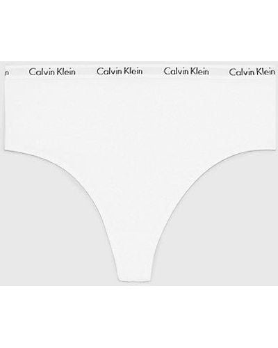 Calvin Klein High-Waist-String – Carousel - Weiß