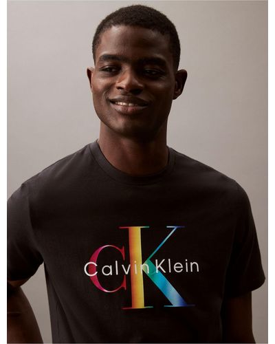 Calvin Klein Pride Monogram Logo T-shirt - Brown