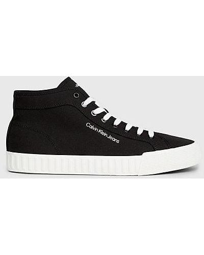 Calvin Klein Canvas High-top Sneakers - Wit