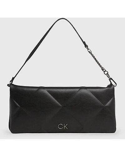 Calvin Klein Doorgestikte Clutchbag - Zwart