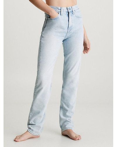 Calvin Klein Slim Straight Jeans auténticos - Azul