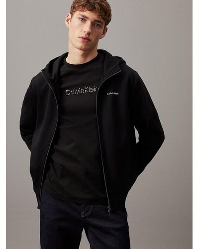 Calvin Klein Cotton Zip Up Hoodie - Black