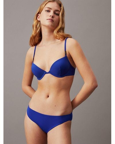Calvin Klein Bas de bikini - Core Solids - Bleu