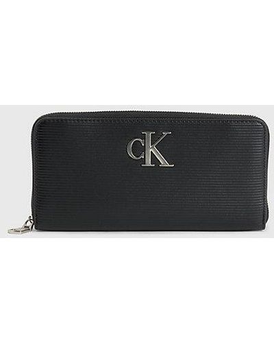 Calvin Klein RFID-Portemonnaie mit Rundum-Reißverschluss - Schwarz
