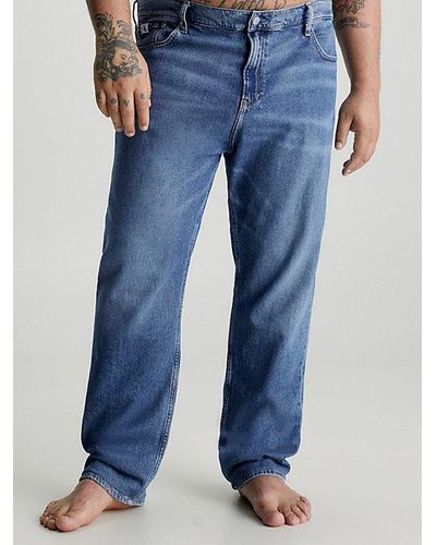 Calvin Klein Grote Maat Tapered Jeans - Blauw