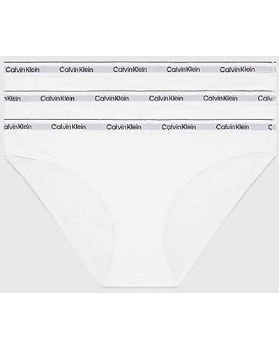 Calvin Klein 3er-Pack Slips mit niedriger Leibhöhe - Weiß
