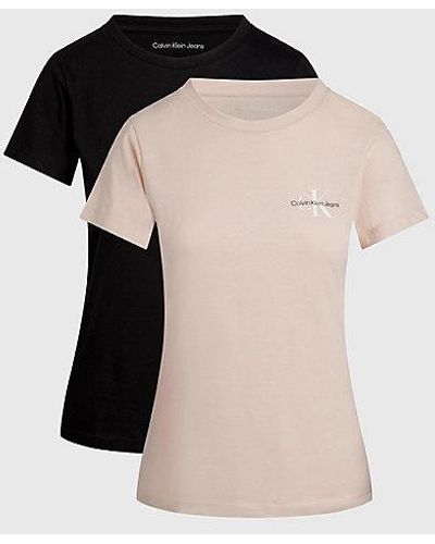 Calvin Klein Pack de 2 camisetas slim - Negro