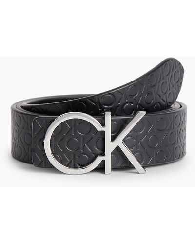 Calvin Klein Recycled Reversible Logo Belt - - Black - Women - 120 - Multicolore
