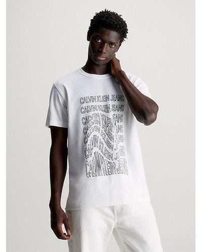 Calvin Klein Logo-T-Shirt - Weiß