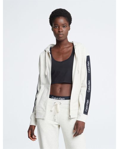 Calvin klein outlet performance white hoodie