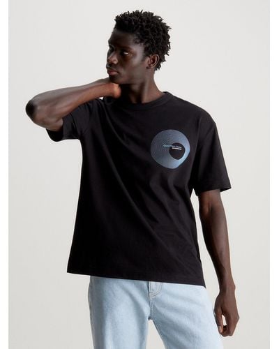 Calvin Klein T-shirt relaxed avec imprimé graphique et logo - Noir