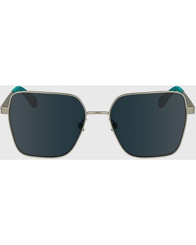 Calvin Klein Square Sunglasses Ckj24201s - Blue