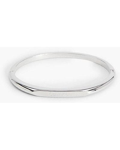 Calvin Klein Armband - Faceted Bar - Wit