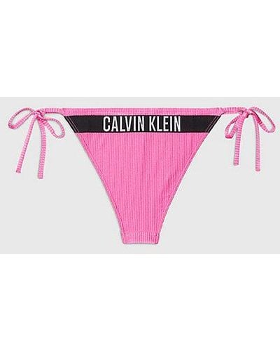 Calvin Klein Bikinibroekje Met Strikbandjes - Intense Power - Roze