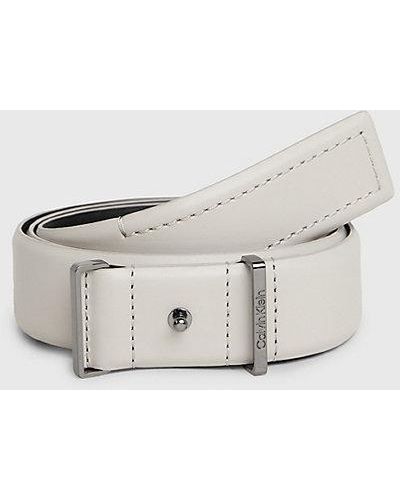 Calvin Klein Leren Riem - Naturel