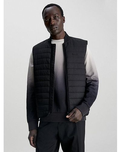 Calvin Klein Doorgestikt Gekreukt Gilet - Blauw