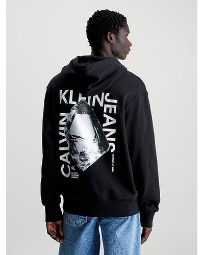 Calvin Klein Relaxed Hoodie Met Logo Aan De Achterkant - Zwart