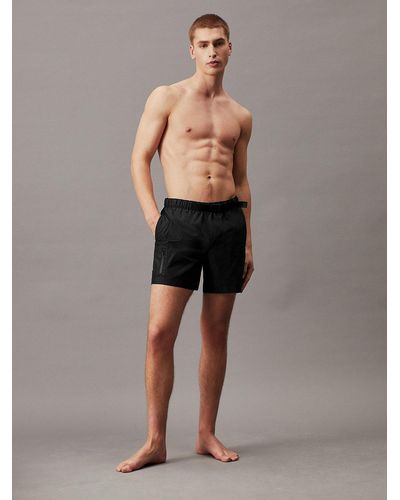 Calvin Klein Short de bain mi-long avec cordon de serrage - Multicolore