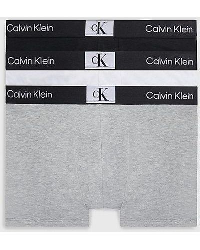 Calvin Klein Pack trunks with monogram and logo - Size - Gris