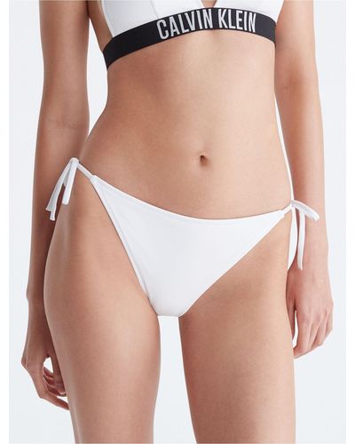 Calvin Klein Intense Power Side Tie Bikini Bottom - White