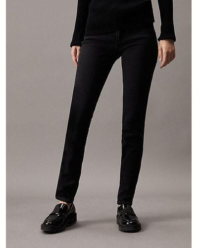 Calvin Klein Mid Rise Skinny Jeans - Zwart