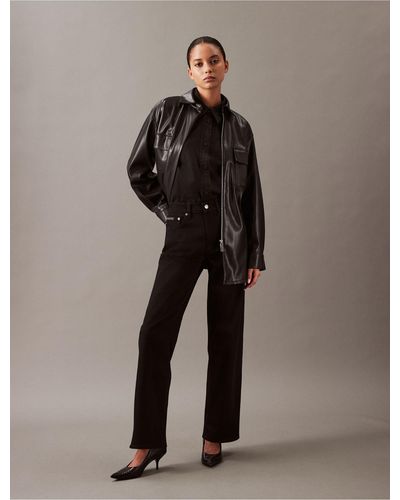 Calvin Klein 90s Straight Fit Jeans - Brown
