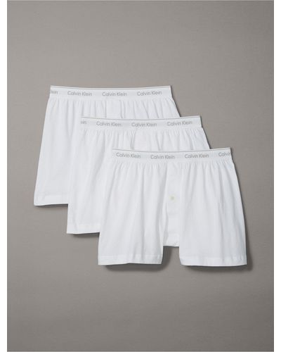 Calvin Klein Cotton Classics 3-pack Knit Boxer - White